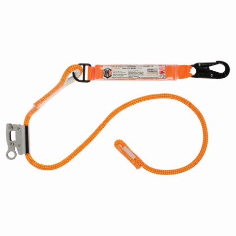 LINQ ROPE LANYARD ADJUSTABLE SNG LEG; 1 X SNAP HOOK 1 X ROPE GRAB